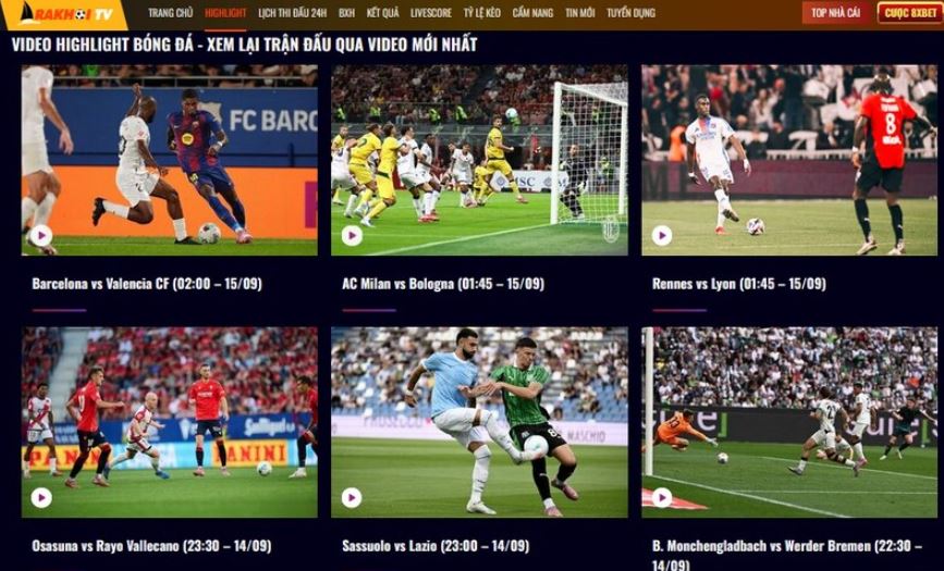 Những chuyên mục hiện có tại trang Rakhoi TV